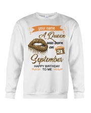 September Queen happy birthday to me design Crewneck Sweatshirt tile