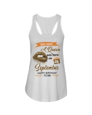 September Queen happy birthday to me design Ladies Flowy Tank tile