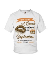 September Queen happy birthday to me design Youth T-Shirt tile
