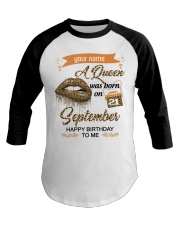 September Queen happy birthday to me design Baseball Tee tile