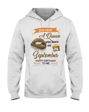 September Queen happy birthday to me design Hooded Sweatshirt tile