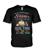 Quilting In My Dream V-Neck T-Shirt thumbnail