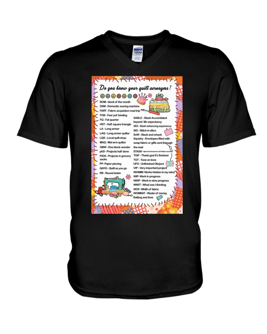 Quilter's code V-Neck T-Shirt