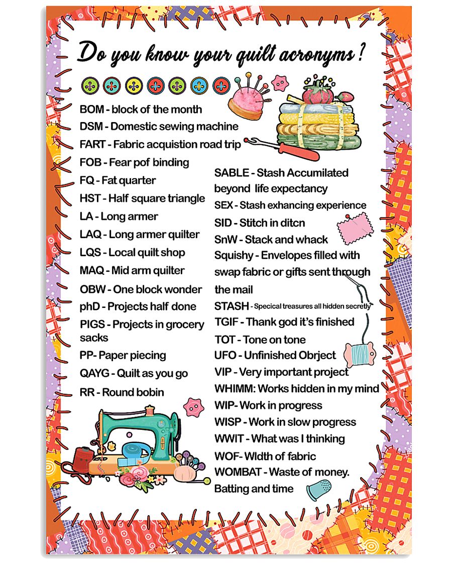 Quilter's code 11x17 Poster