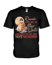 Quilting V-Neck T-Shirt thumbnail