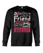 QUILTING with a friend Crewneck Sweatshirt thumbnail