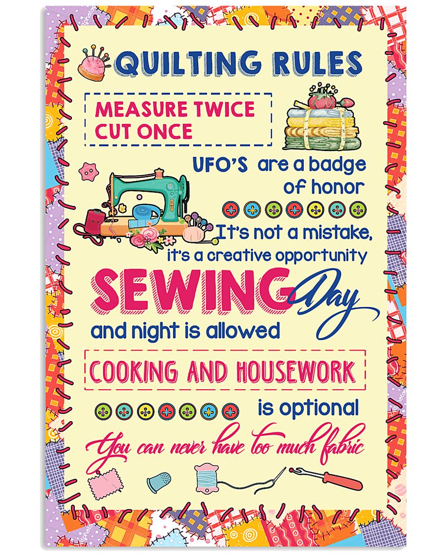 Quiting Rules 16x24 Poster