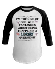 library overnight Baseball Tee thumbnail