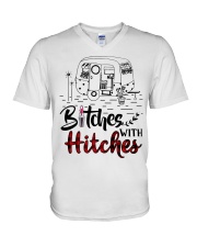 Bitches With Hitches Camping V-Neck T-Shirt thumbnail