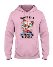 Owned by a Yorkshire Terrier Hooded Sweatshirt front