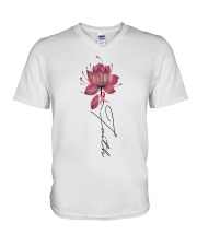 Faith Breast Cancer V-Neck T-Shirt thumbnail