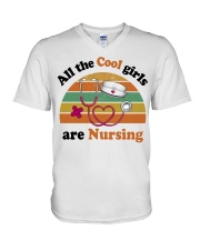 Cool Girls Are Nursing V-Neck T-Shirt thumbnail