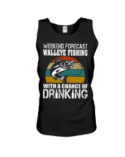 Walleye Fishing With A Chance Of Drinking Unisex Tank thumbnail