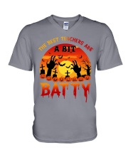The Best Teachers Are Batty V-Neck T-Shirt thumbnail