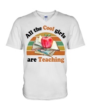 Cool Girls Are Teaching V-Neck T-Shirt thumbnail