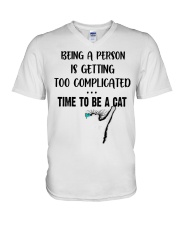 Time to be a cat V-Neck T-Shirt thumbnail