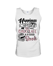 A cup of hot chocolate and a good book Unisex Tank thumbnail