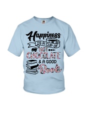 A cup of hot chocolate and a good book Youth T-Shirt thumbnail