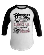 A cup of hot chocolate and a good book Baseball Tee thumbnail
