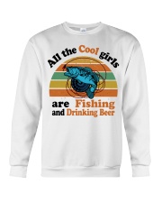 Cool Girls Are Fishing Drinking Beer Crewneck Sweatshirt thumbnail