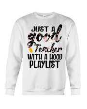 Just a good Teacher with a hood playlist Crewneck Sweatshirt thumbnail