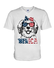 Golden Merica V-Neck T-Shirt thumbnail