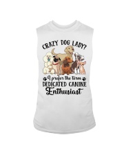 The Term Dedicated Canine Enthusiast Sleeveless Tee thumbnail