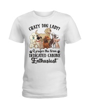 The Term Dedicated Canine Enthusiast Ladies T-Shirt thumbnail