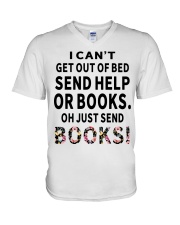 Just send books V-Neck T-Shirt thumbnail