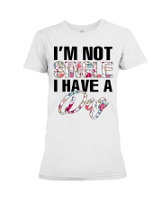 I'm not single I have a dog Premium Fit Ladies Tee thumbnail