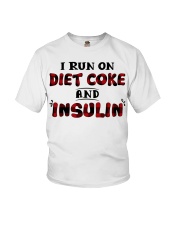 I run on diet coke and insulin Youth T-Shirt thumbnail
