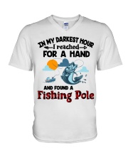 Fishing Pole In My Darkest Hour V-Neck T-Shirt thumbnail