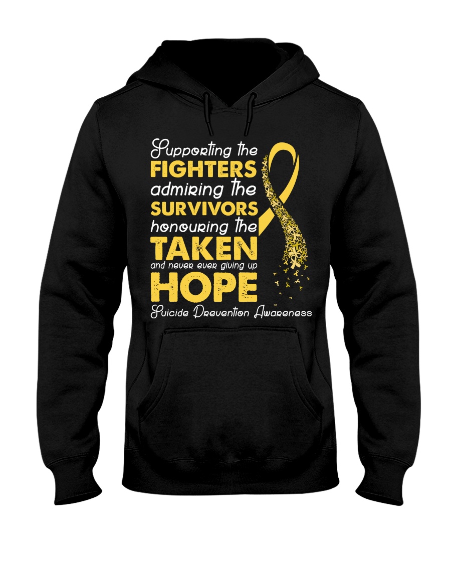 Supporting The Fighters Suicide Awareness Hooded Sweatshirt