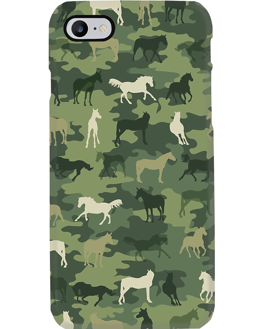 Cute Horse Camo Fullprint T-shirt Phone Case