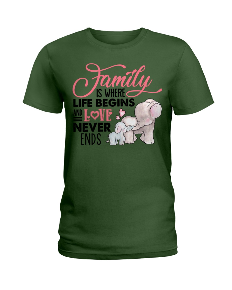 Elephant - Love Never Ends Ladies T-Shirt