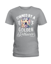 Owned by a Golden retriever Ladies T-Shirt thumbnail