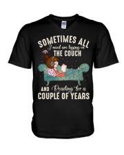 Sometimes all I need are laying on the couch V-Neck T-Shirt thumbnail