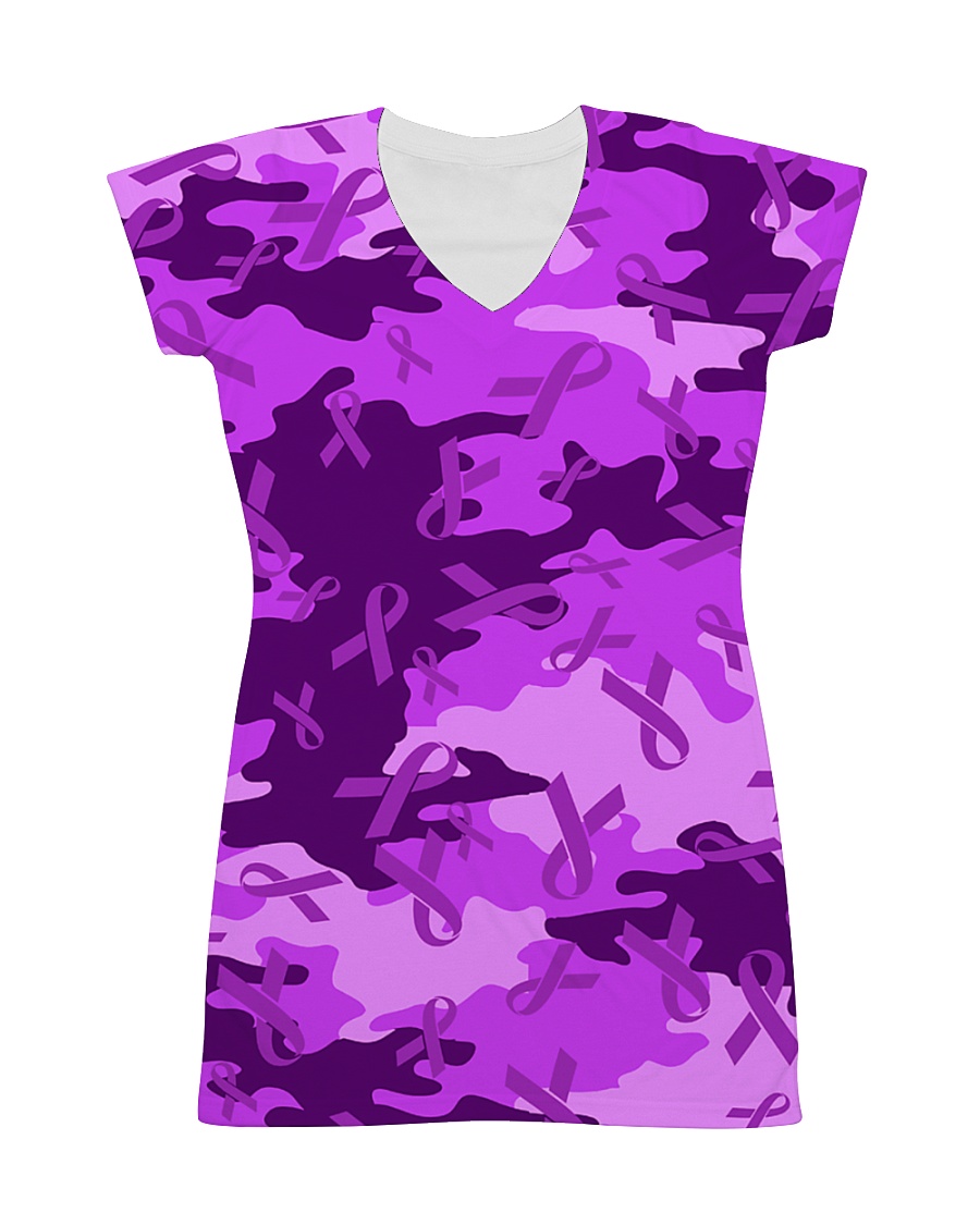 Alzheimer Awareness Camo All-over Dress