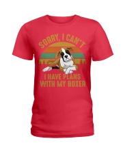 I Have Plans With My Boxer Ladies T-Shirt thumbnail