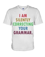 Silently Correcting Your Grammar V-Neck T-Shirt thumbnail