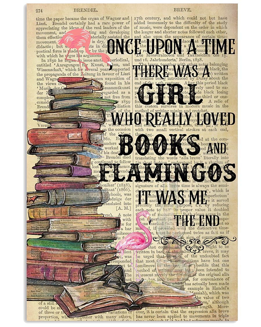 Books Flamingos Once Upon A Time Vertical Poster 11x17 Poster