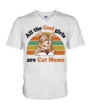 Cool Girls Are Cat Moms V-Neck T-Shirt thumbnail