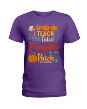 I Teach The Cutest Pumpkin In The Patch Ladies T-Shirt thumbnail