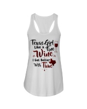Texas girl like a fine wine Ladies Flowy Tank thumbnail