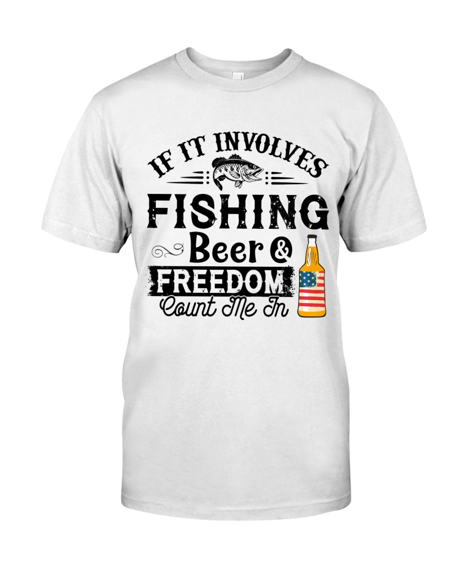 Fishing Beer And Freedom Classic T-Shirt