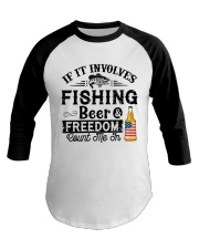Fishing Beer And Freedom Baseball Tee thumbnail