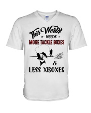 This world needs more tackle boxes V-Neck T-Shirt thumbnail