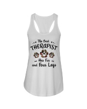 The Best Therapist Has Fur Ladies Flowy Tank thumbnail