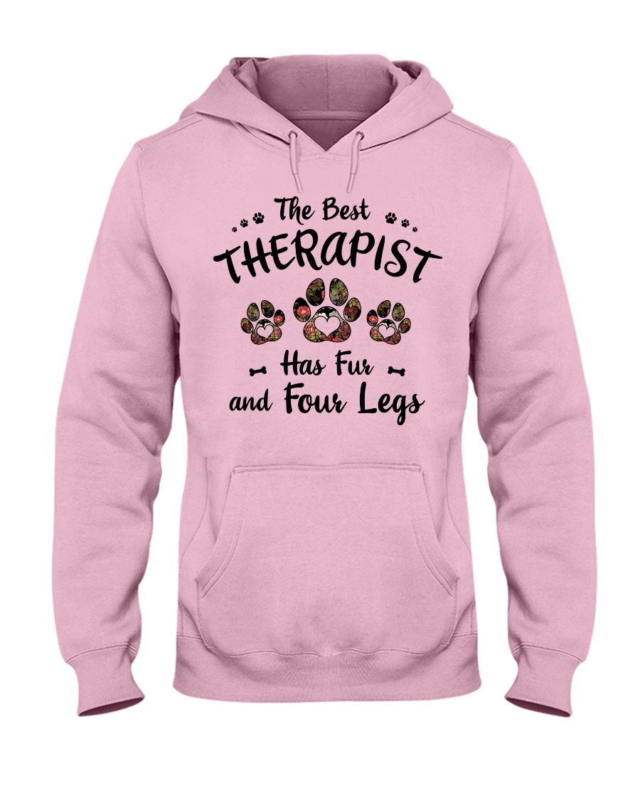 The Best Therapist Has Fur Hooded Sweatshirt