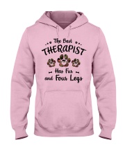 The Best Therapist Has Fur Hooded Sweatshirt front